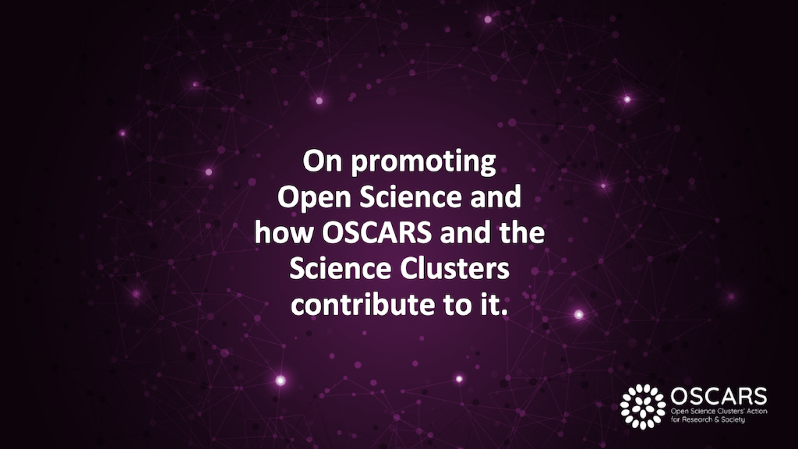 OSCARS article on promotion of Open Science - Banner