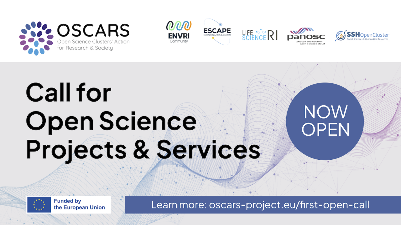 OSCARS Call for Open Science projects now open - BANNER